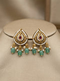 Antique Gold Teardrop Studs