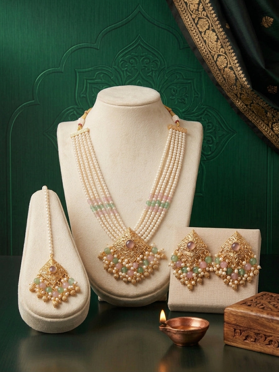Pastel Pearl Choker Set