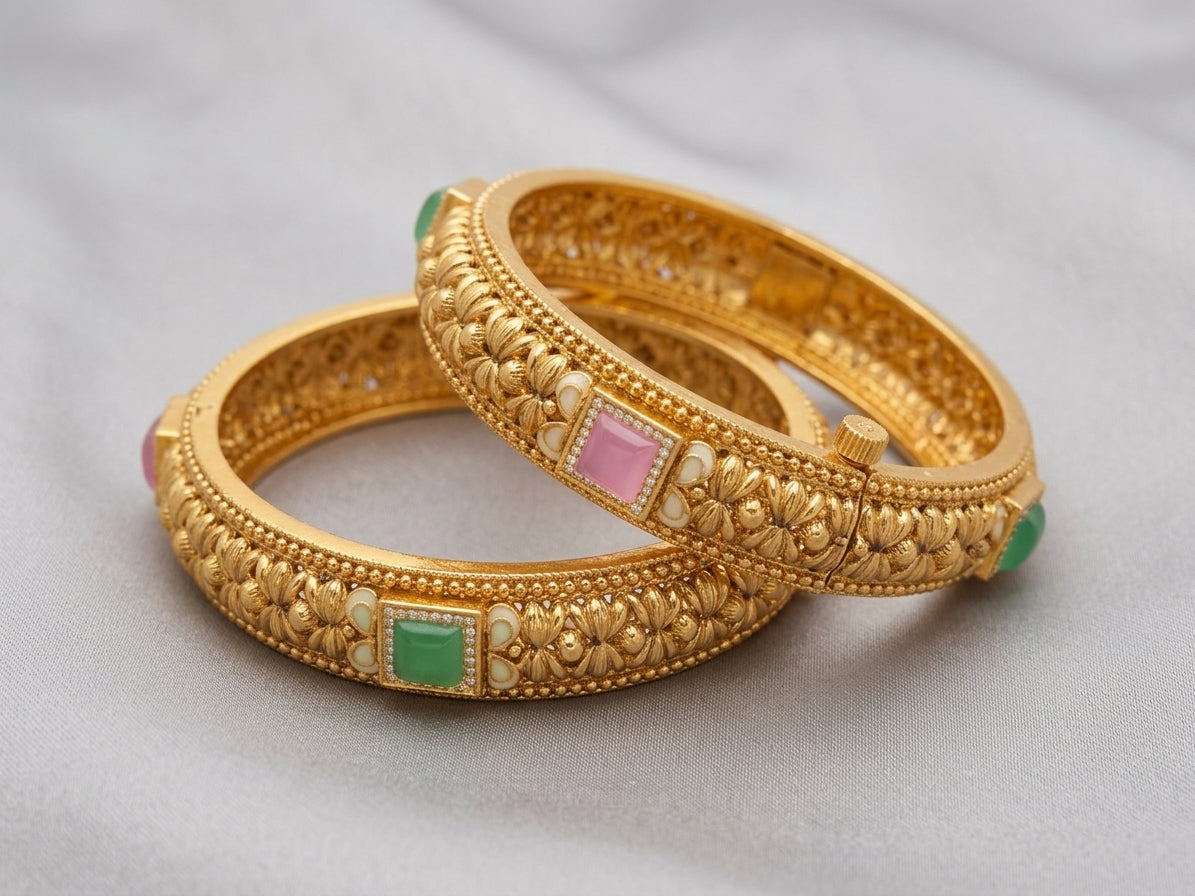 The Noor Antique Gold Filigree Karas