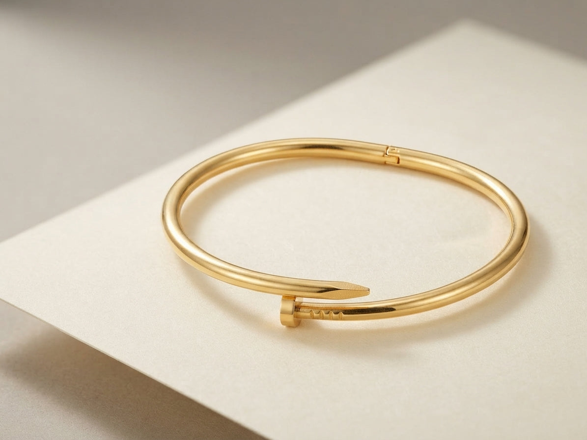 AuraGlow Nail-Hinged Bangle