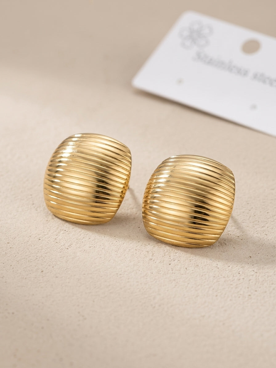 Pleated Square Studs