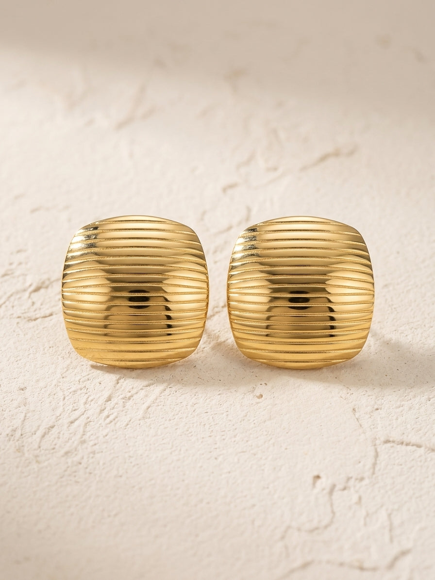 Pleated Square Studs