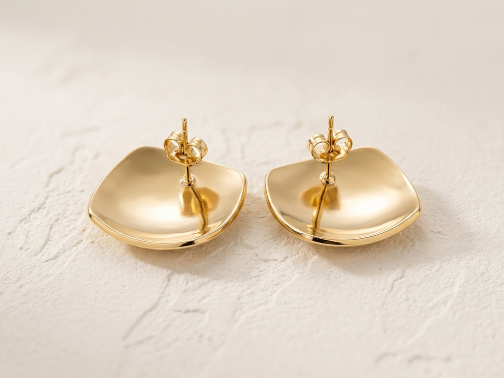 Pleated Square Studs