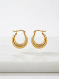 Radiant Ribbed Gold Hoops
