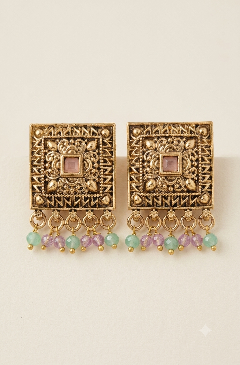 The Royal Quadrant Pastel Earrings