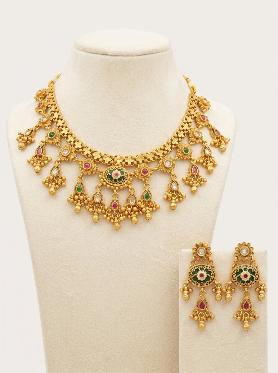 The Gulzar Meenakari Choker Set